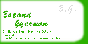botond gyerman business card