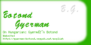 botond gyerman business card